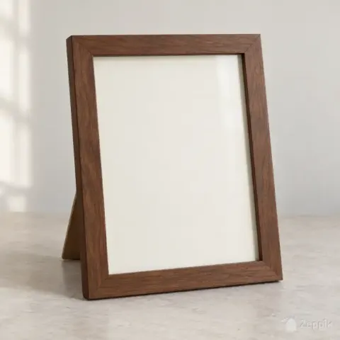 Коричневая деревянная фоторамка 15 × 20 см