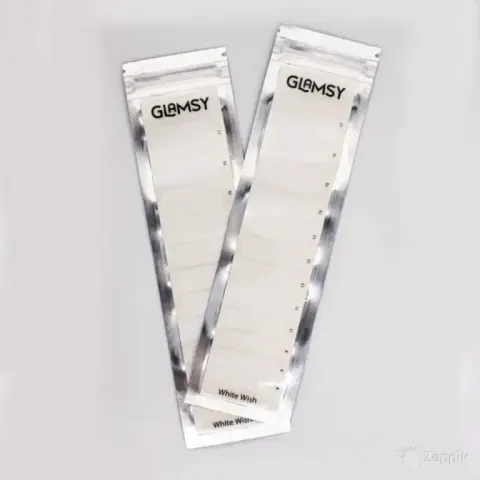 Glamsy küünekleebised, 24 tk, White Wish