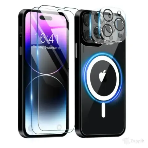 BOTOER ümbris iPhone 13, 14 jaoks, 2 klaasi ekraanile, 2 klaasi kaamerale