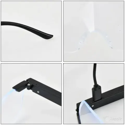 Fangehong LED-valgustusega suurendusega prillid