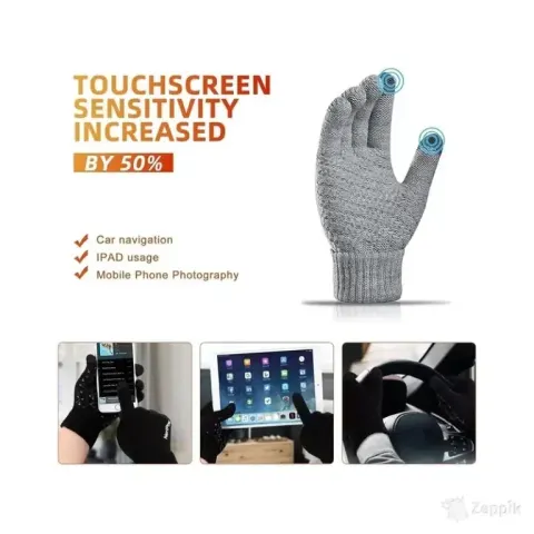 Toulifly talvised kootud Touchscreen kindad, 2 paari