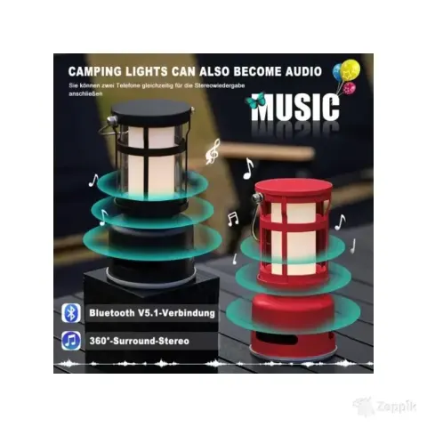 LED matkalamp, 4000 mAh, USB-C akuga