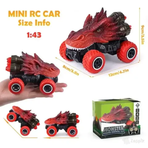 RC auto Dinosaur Vatos, punane/must