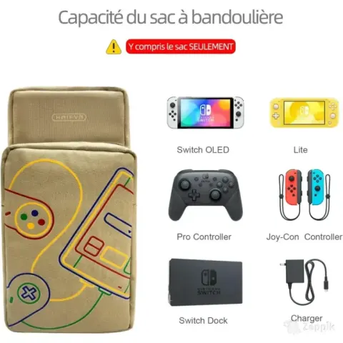 AKNES õlakott mängukonsoolile Nintendo Switch/Switch OLED