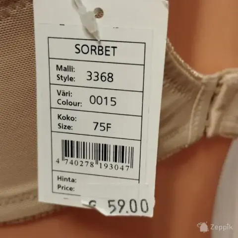 lot uus rinnahoidja patricia boutique 3368 75f sorbet beez