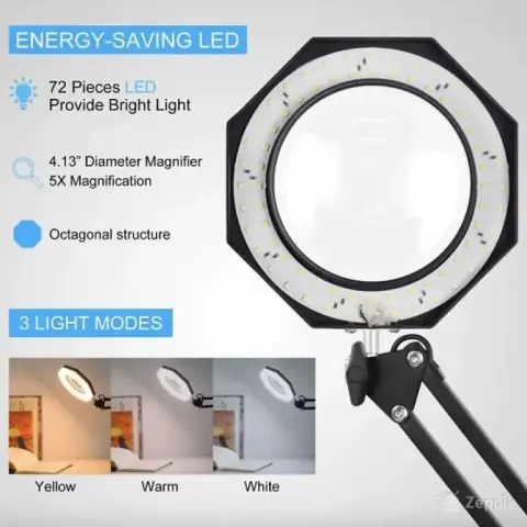 led laualamp usb 5x suurendusklaasiga