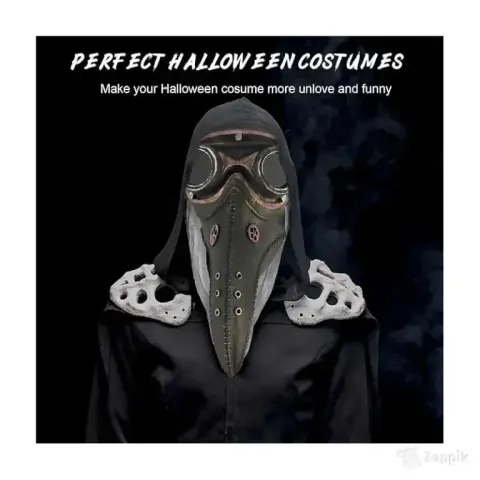 Halloweeni linnumask Steampunk