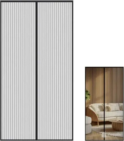 Butyeak Magnetiline sääsevõrk rõduuksele, 110x210 cm, must