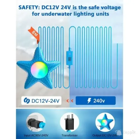 LED basseinivalgusti RGB Dansioye LF-7218, 12 V, 8 m, sinine