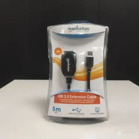 Manhattan USB aktiivpikenduskaabel 16 ft (5 m), USB 2.0
