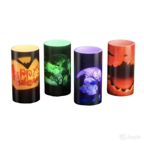 Halloweeni sambaküünal kaugjuhtimispuldiga Pchero, 4 tk
