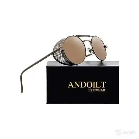 ANDOILT Steampunk ümarad päikeseprillid UV400