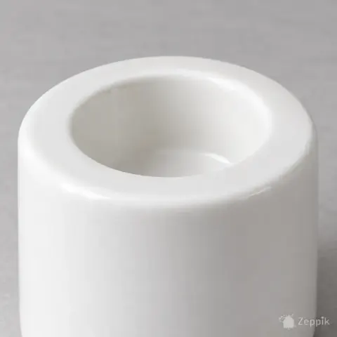 Белый керамический подсвечник 6 см