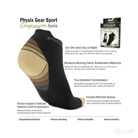 Physix Gear Sport Kompressioonsokid jooksmiseks, 2 paari S/M