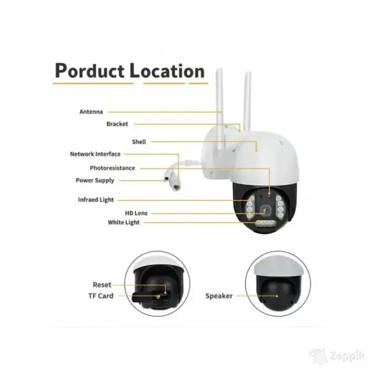 PTZ 360 kraadi CCTV kaamera 4G SIM, OEM