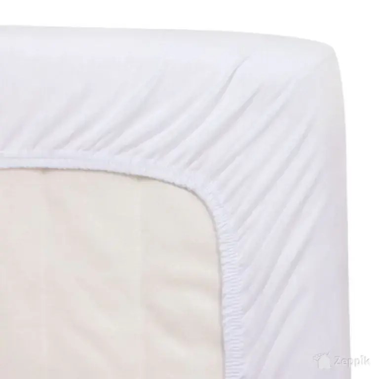 lot uus valge kummiga voodilina 90x200 x30 puuvill 100