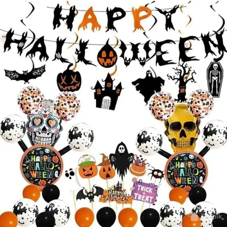 lot uus halloweeni peokaunistuste komplekt infreecs 67 tk