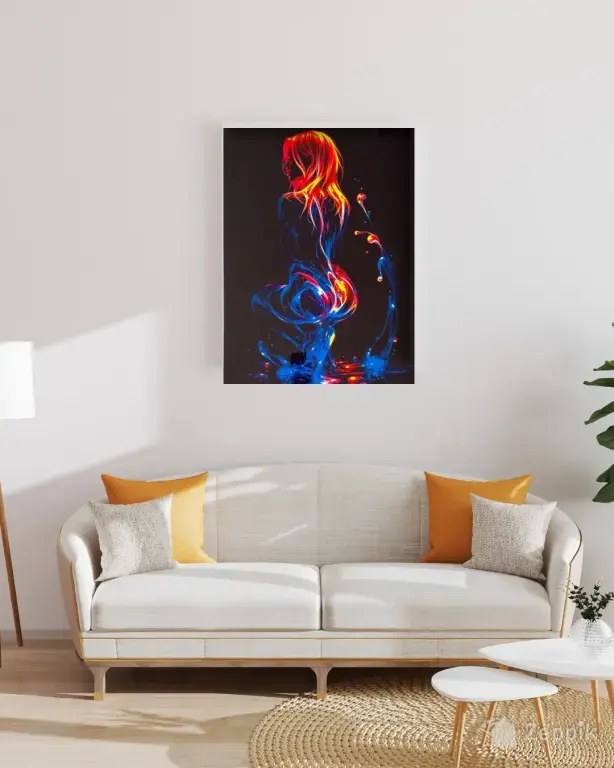 4K Metallmaal – Neon Woman