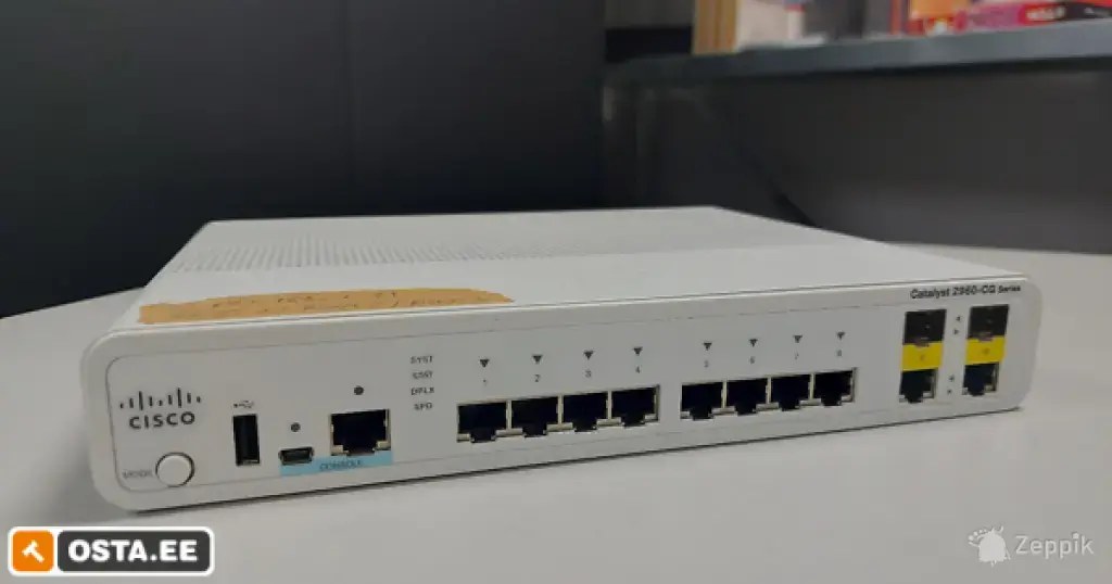 Cisco 2960C WS-C2960CG-8TC-L 8p hallatav Gigabit lüliti