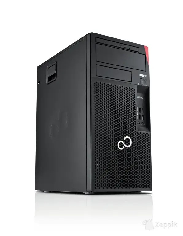 Fujitsu ESPRIMO P558 DDR4-SDRAM i3-9100 Desktop 9th gen Intel® Core™ i3 8 GB 256 GB SSD Windows 10 Pro PC Black, Red