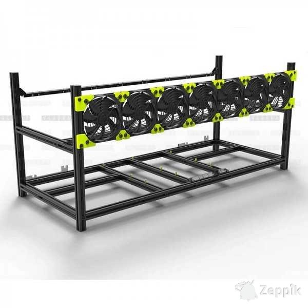 Veddha T1 Mining Rig 8 GPU - lahti raam - korpus