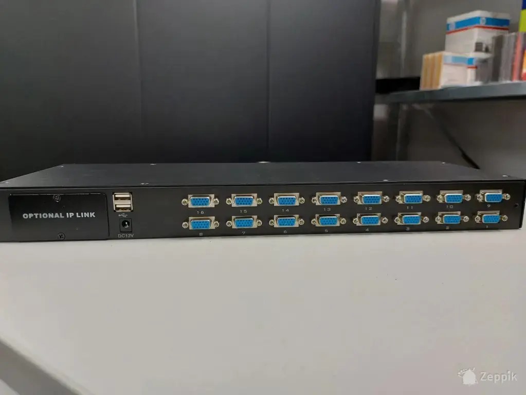 Digitus 16-port KVM lüliti + kaablid – uus