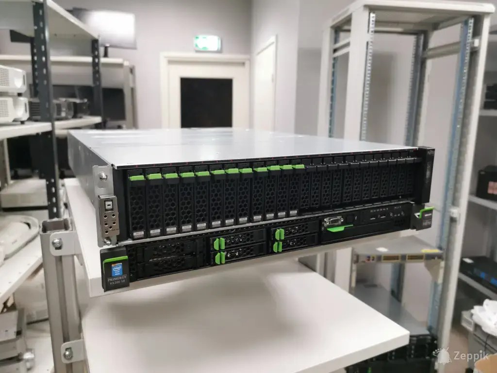 Fujitsu Primergy RX200 S8 ja Fujitsu kettamassiiv DX100 S3