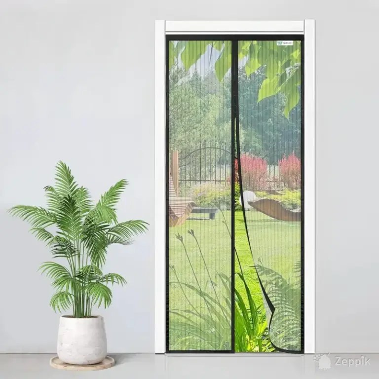 Sjldwtmt magnetiline sääsevõrk uksele 60×180 cm, must