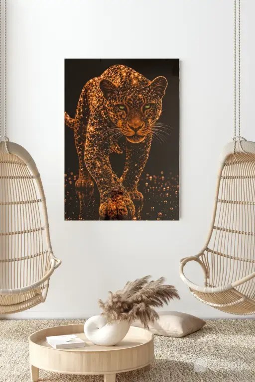 Metallist pilt 4K (aluminium) - leopard