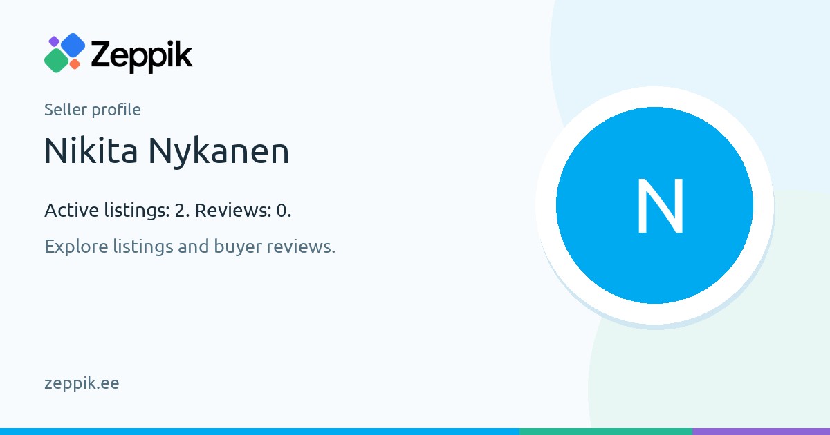 Seller profile — Nikita Nykanen