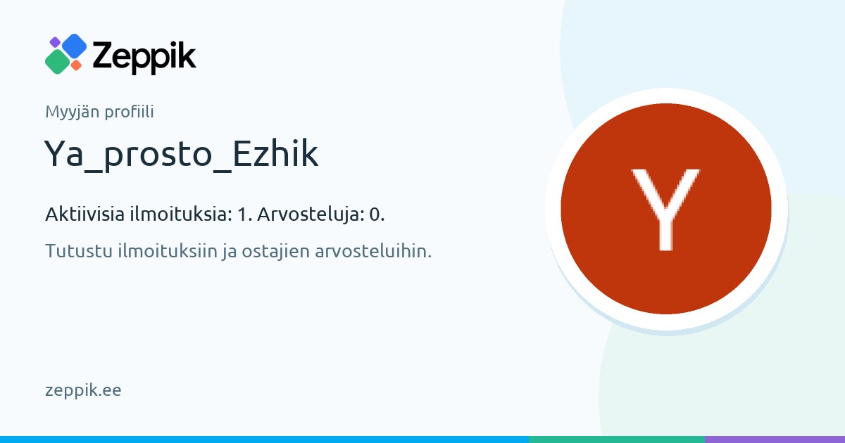 Myyjän profiili — Ya_prosto_Ezhik