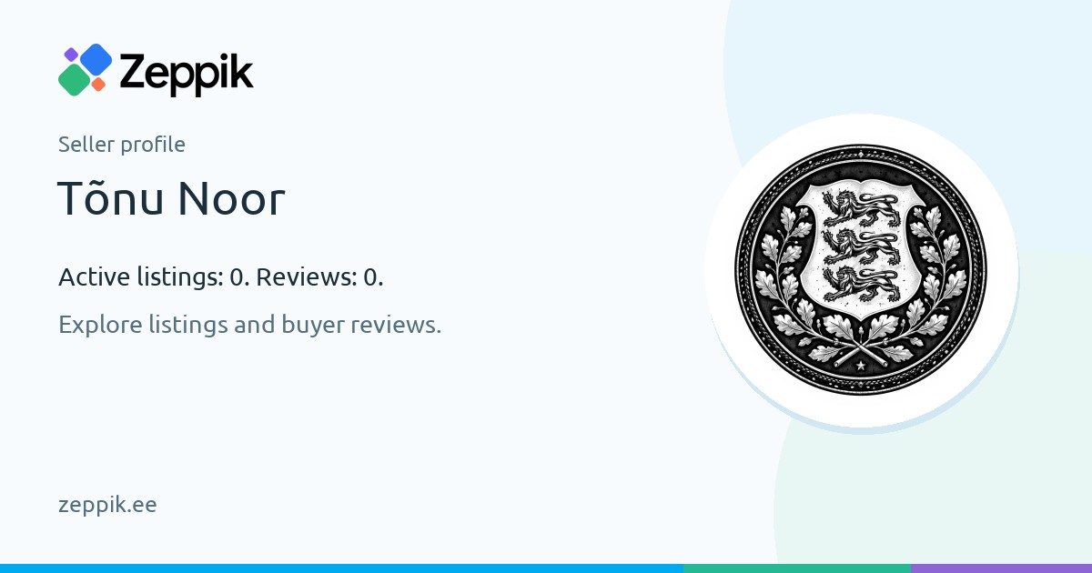 Seller profile — Tõnu Noor