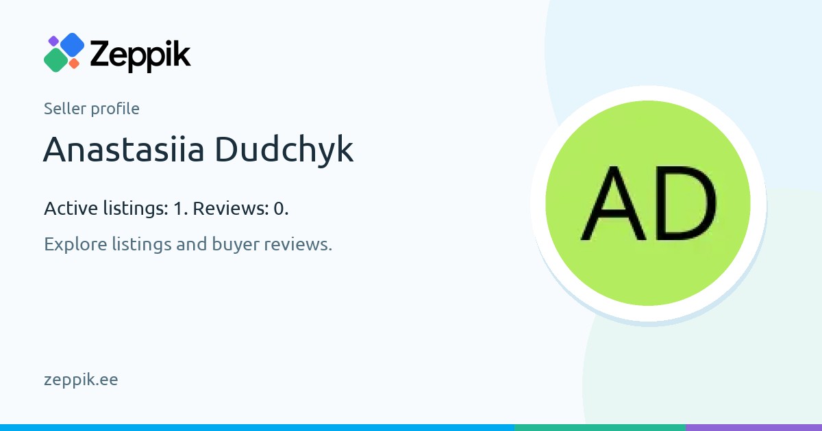 Seller profile — Anastasiia Dudchyk