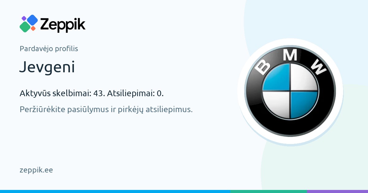Pardavėjo profilis — Jevgeni