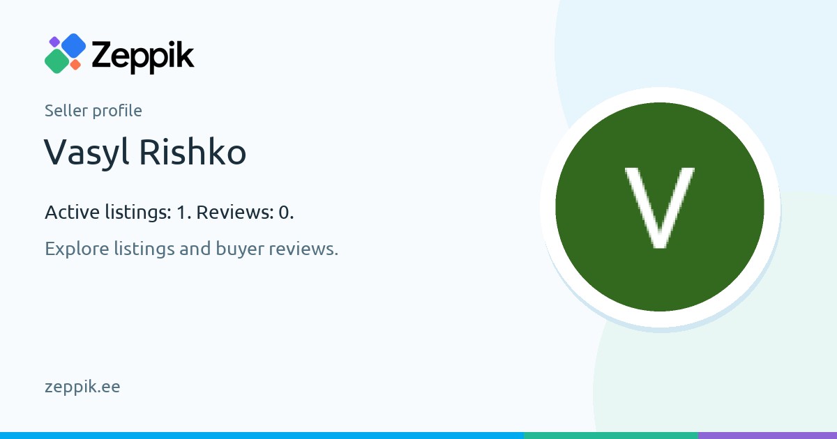 Seller profile — Vasyl Rishko