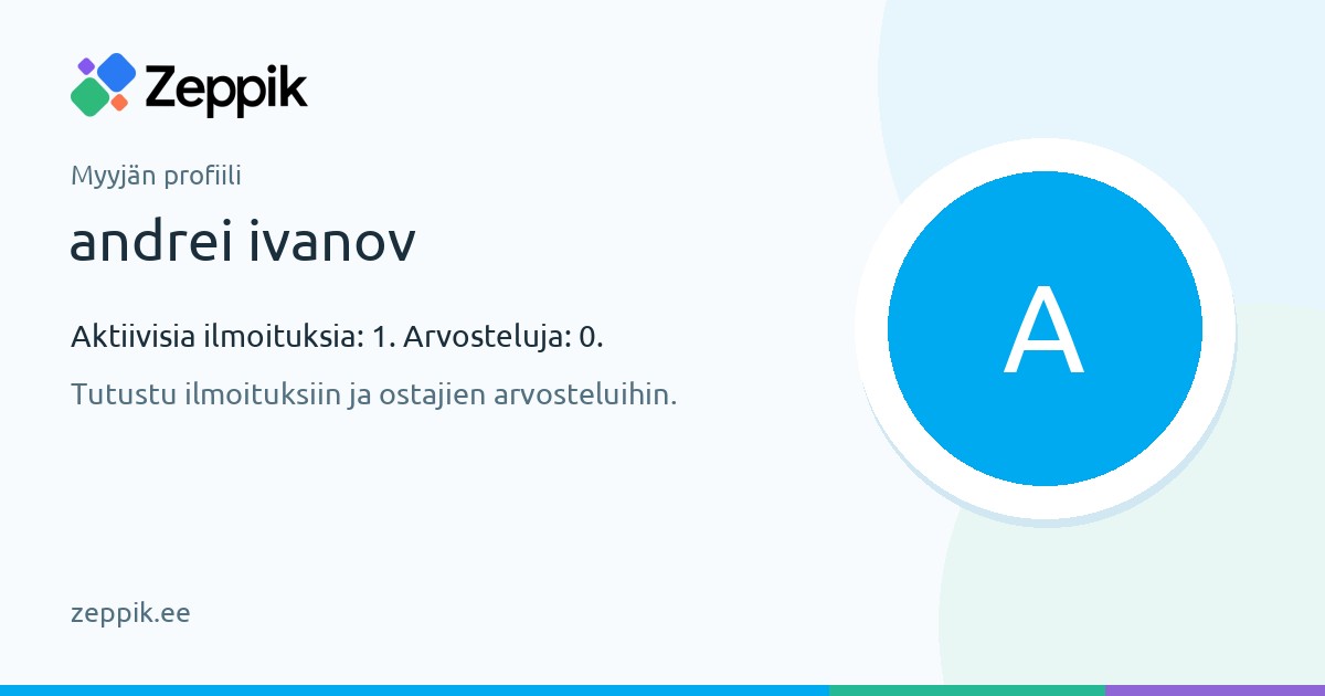 Myyjän profiili — andrei ivanov