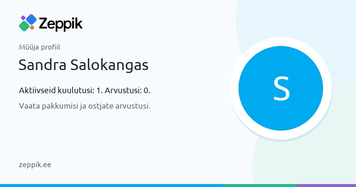 Müüja profiil — Sandra Salokangas