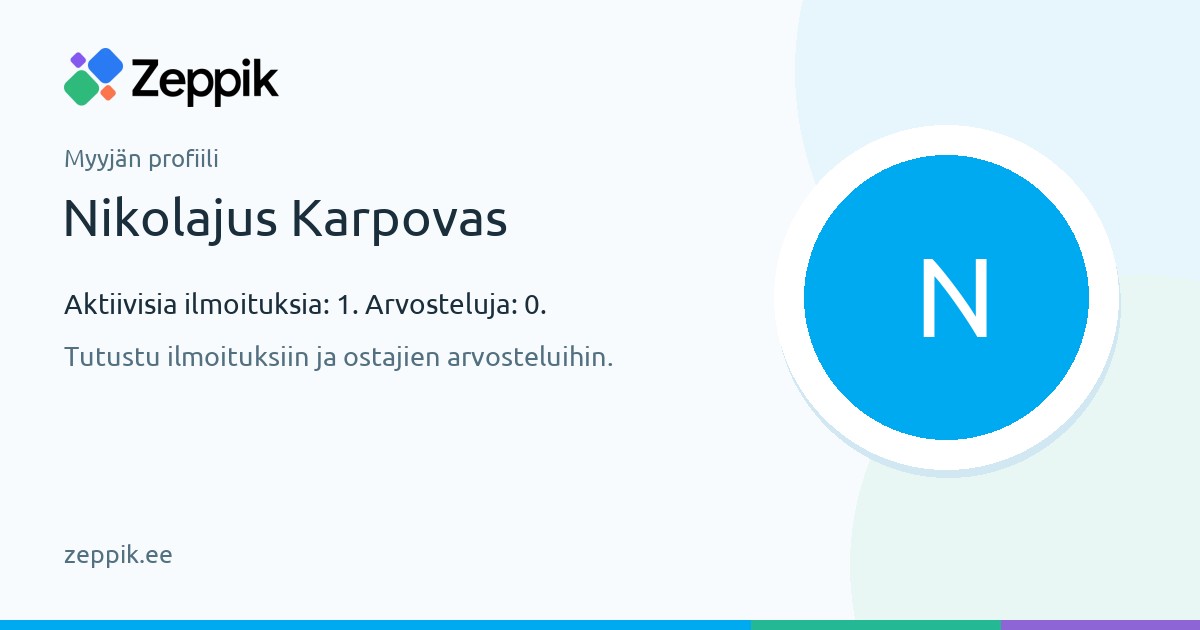 Myyjän profiili — Nikolajus Karpovas