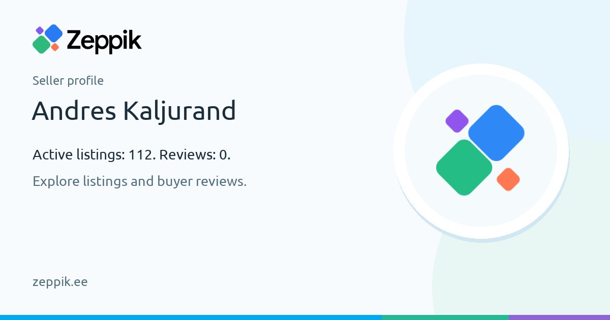 Seller profile — Andres Kaljurand