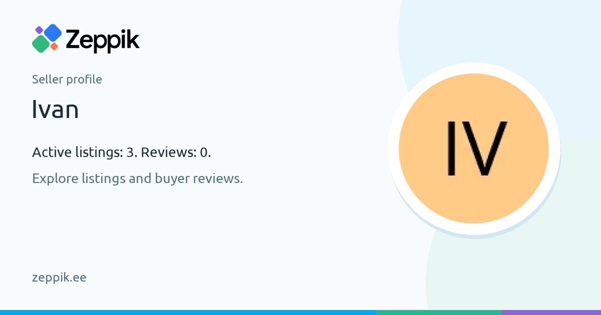 Seller profile — Ivan