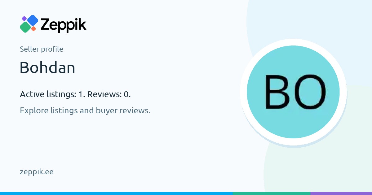 Seller profile — Bohdan