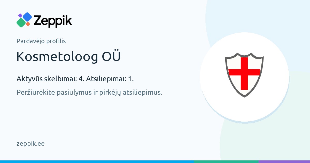 Pardavėjo profilis — Kosmetoloog OÜ