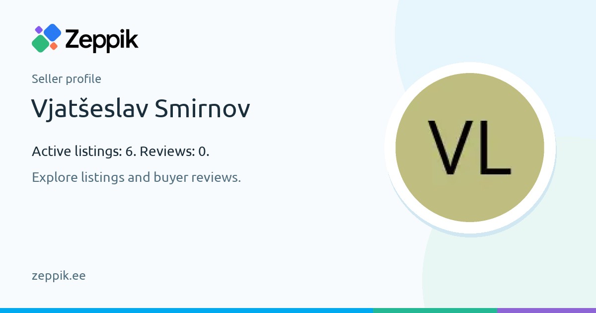 Seller profile — Vjatšeslav Smirnov