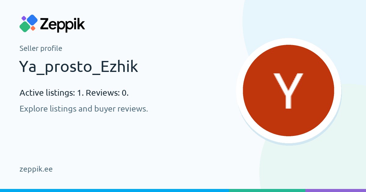 Seller profile — Ya_prosto_Ezhik