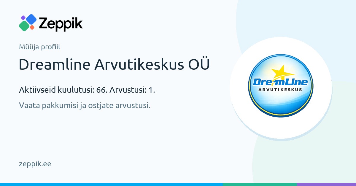 Müüja profiil — Dreamline Arvutikeskus OÜ