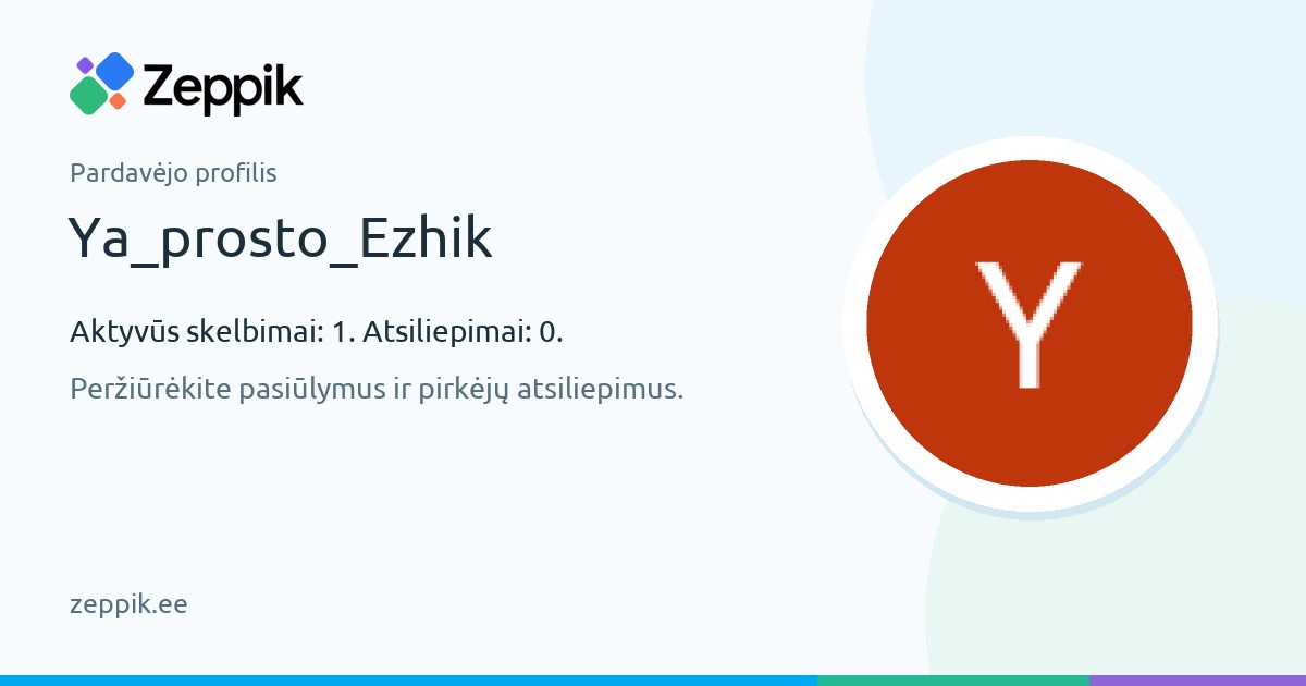 Pardavėjo profilis — Ya_prosto_Ezhik