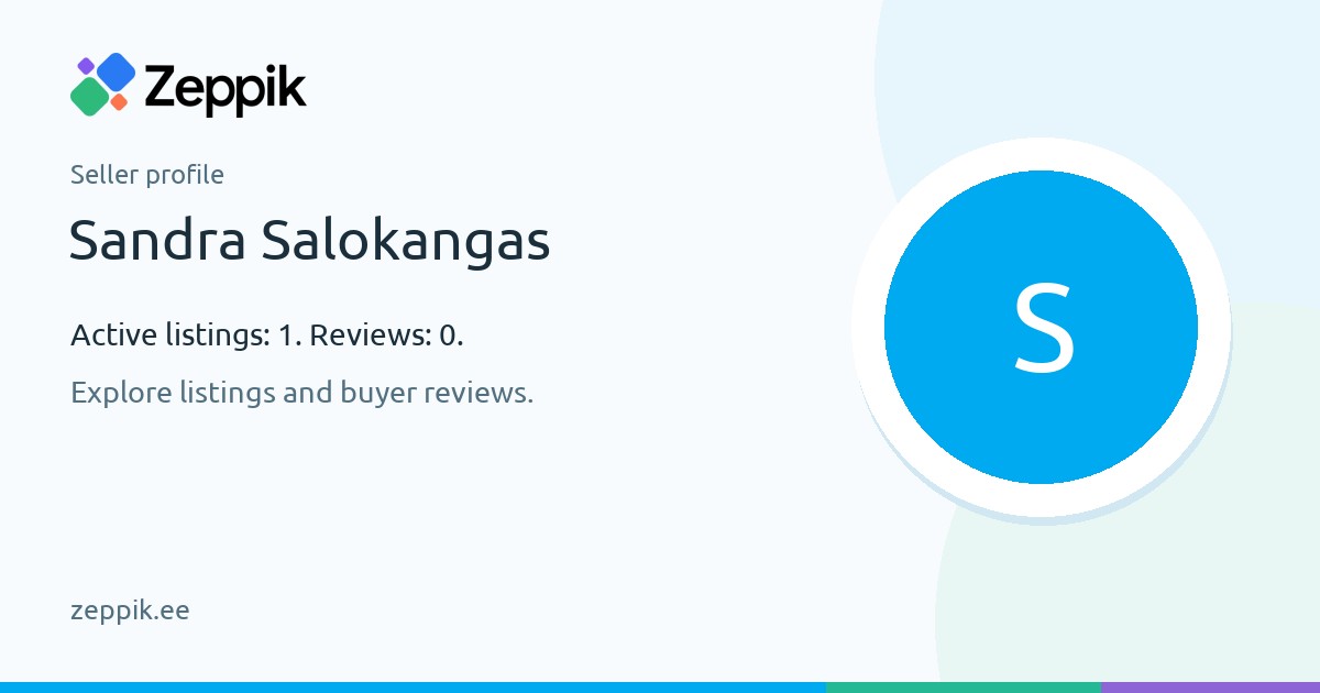 Seller profile — Sandra Salokangas