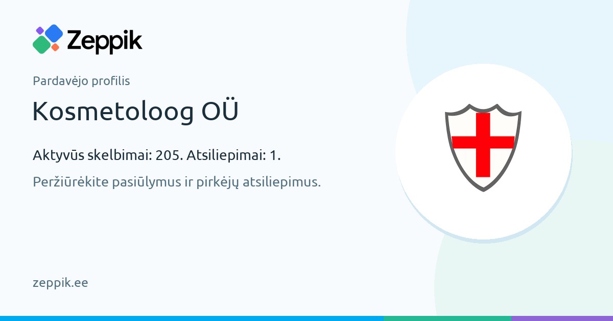 Pardavėjo profilis — Kosmetoloog OÜ