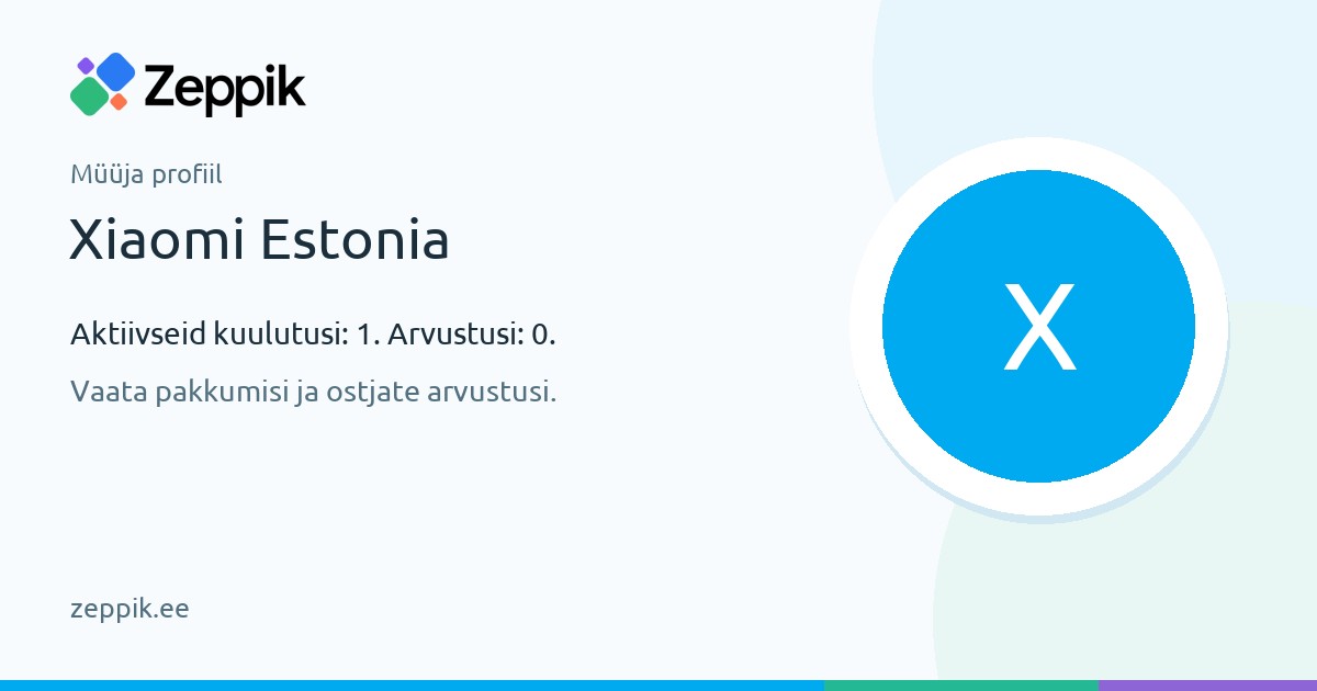Müüja profiil — Xiaomi Estonia