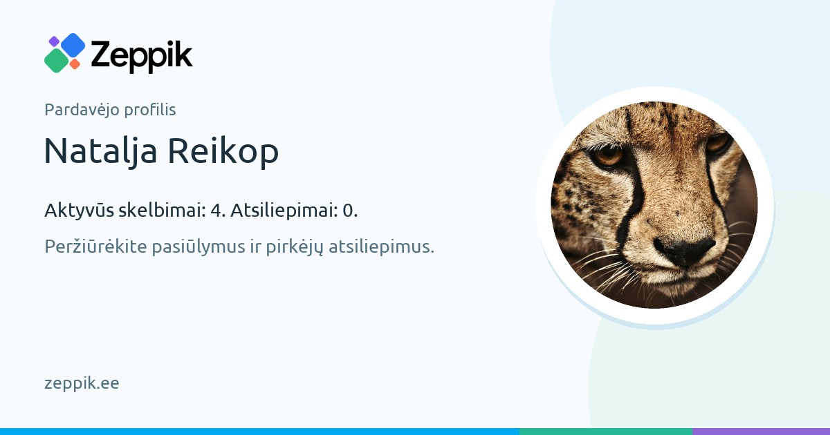 Pardavėjo profilis — Natalja Reikop